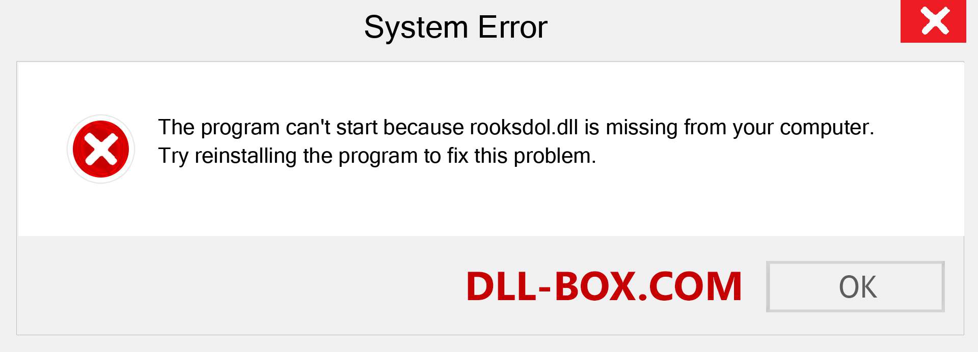  rooksdol.dll file is missing?. Download for Windows 7, 8, 10 - Fix  rooksdol dll Missing Error on Windows, photos, images