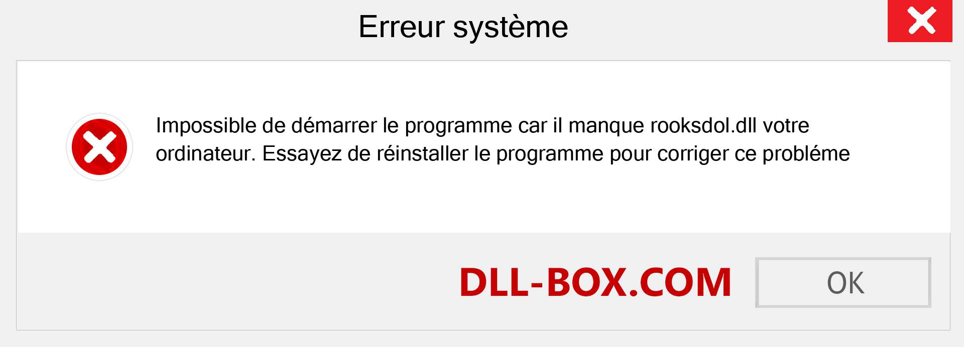 Le fichier rooksdol.dll est manquant ?. Télécharger pour Windows 7, 8, 10 - Correction de l'erreur manquante rooksdol dll sur Windows, photos, images